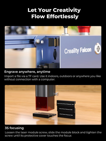 Creality Falcon Pro 10W 3-in-1 Laser Engraving Machine for Multi-Material Crafting