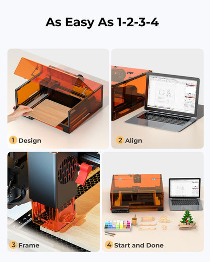 Woxcker L2 MAX 10W CNC Laser Engraving Machine with Protective Enclosure