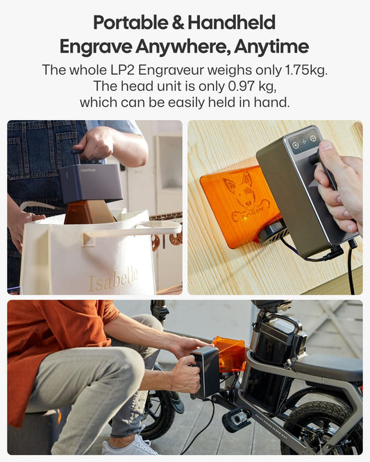 LaserPecker LP2 Portable Handheld Laser Engraver with Rotary Roller Kit