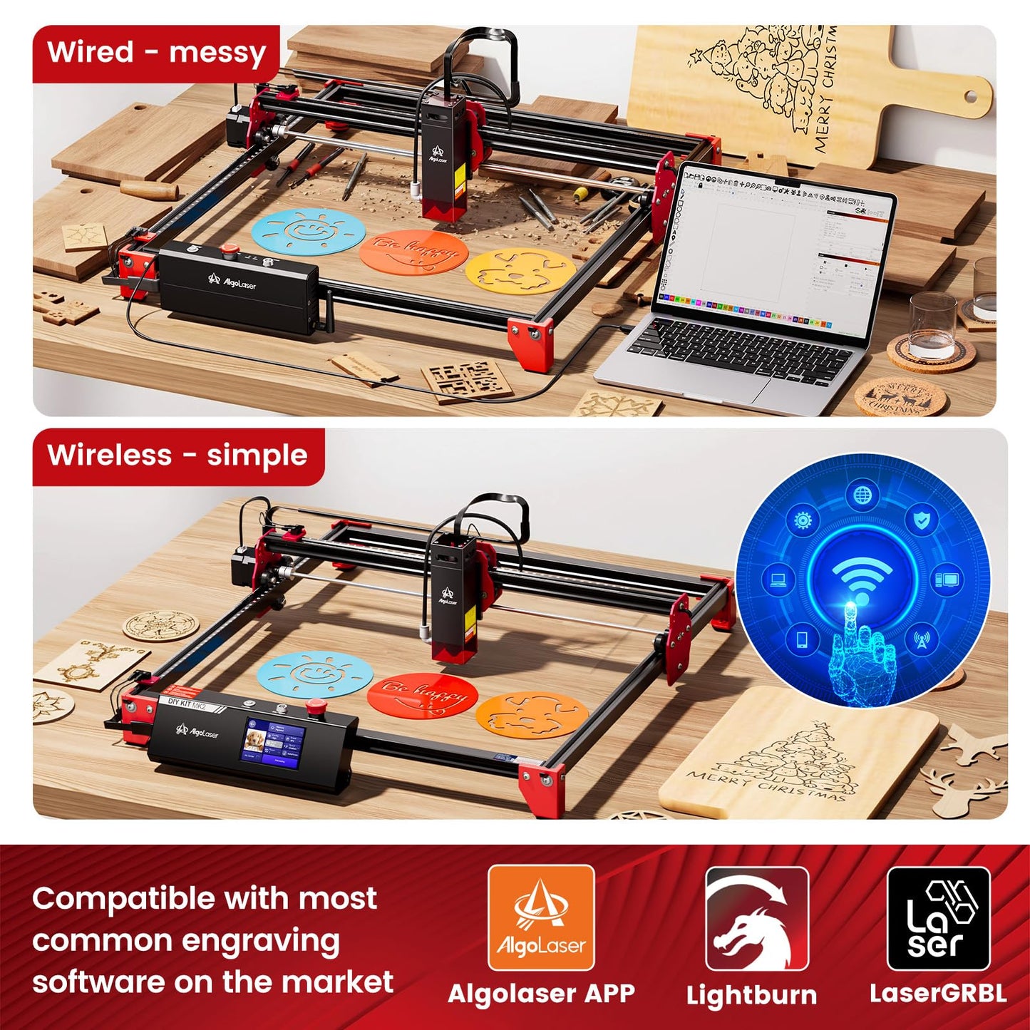 AlgoLaser 10W Touchscreen Laser Engraving Machine with AlgoOS